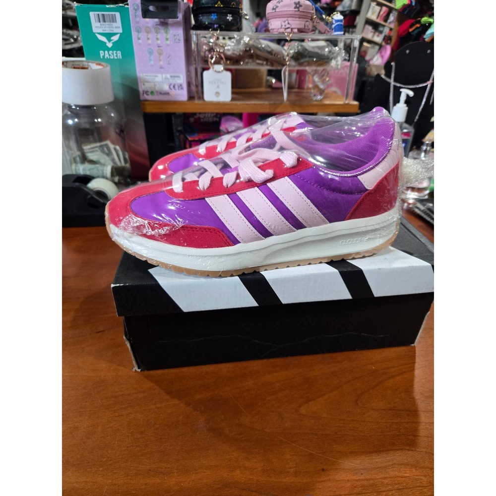 Adidas Run 70s 2.0 J Kids Sneakers Power Berry Pink Fusion JQ9591 Size 5 US
